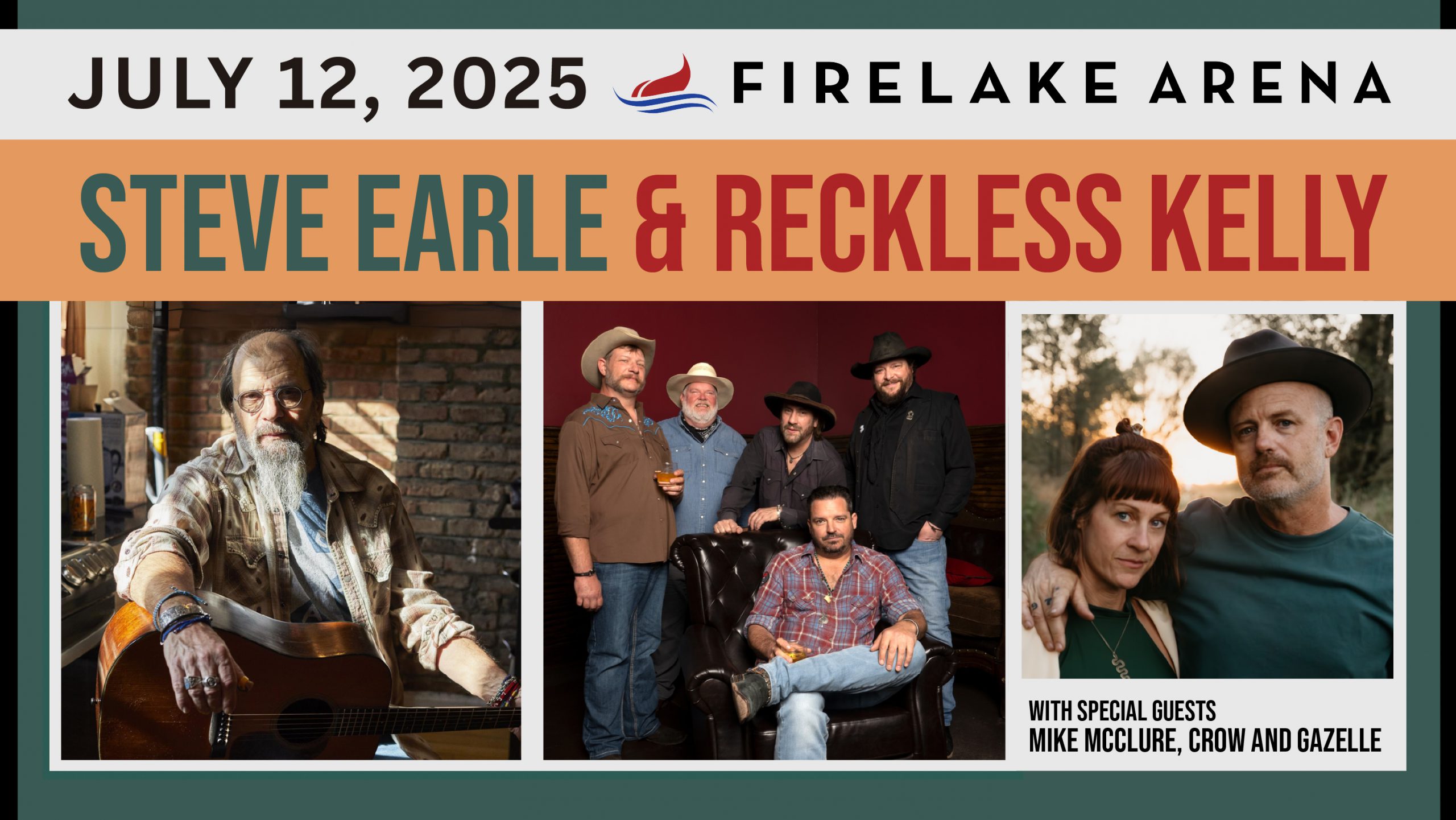 STEVE EARLE and RECKLESS KELLY at FireLake Arena - July 12, 2025